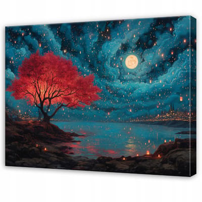 WALLARENA - Schilderij op Canvas 100x70 cm - Schilderijen - Canvas schilderij - Landschap motif - Voor de slaapkamer van de salon - Op het doek