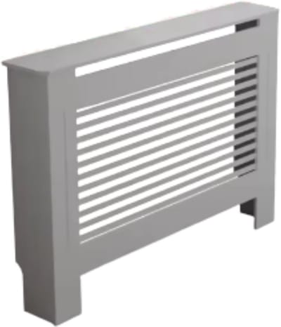 Grandiose Radiatorombouw - 111x92 cm - Ombouw rooster - Horizontale panelen - MDF - Stijlvol - Grijs