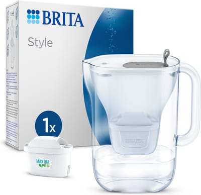 BRITA - Waterfilterkan - Style Cool - 2,4L - Grijs - incl. 1 MAXTRA Pro All-in-1 filterpatroon - met Cashback (enkel in België - tot €10 terugbetaald)
