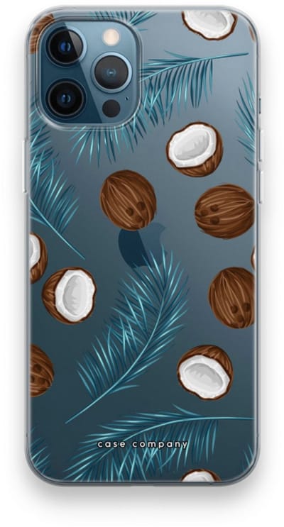 Case Company® - Hoesje geschikt voor iPhone 12 Pro hoesje - Kokosnoot - Soft Cover Telefoonhoesje - Bescherming aan alle Kanten en Schermrand