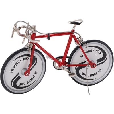 Fiets Ornament Retro Stijl Rijke Details Fiets Ornament Echte Vorm Legering Vingerfiets Mountainbike gray