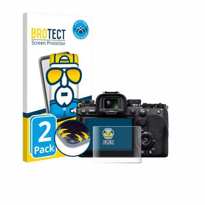 BROTECT - Screenprotector voor Sony Alpha 9 III - Folie Beschermfolie transparant volledig dekking - 2 Stuks