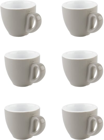 APS 6 Espressokoppen - Kopje - Grijs - Ø 6 cm - 80 ml - Vaatwasserbestendig - Breukvast - Stapelbaar