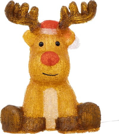 Feeric Lights and Christmas LED verlichte rendier figuur - 30 cm - 40 lampjes - kerstverlichting - dieren