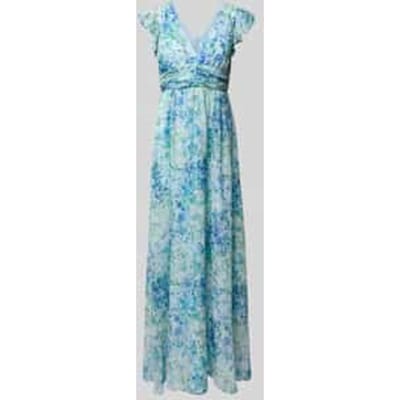 Maxi-jurk met volants en tailleband