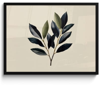 Poster in lijst - Fotolijst 80x60 cm - Posters - Ovaal - Olijfgroen - Simpel - Posterlijst zwart - Decoratie - Wanddecoratie woonkamer - Muurdecoratie slaapkamer