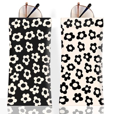 NTH products- Brilcase Zacht PU-leer - 2 Stuks - Metalen Verenclip - Waterafstotend - Geschikt voor Standaard Brilformaten - Inclusief Schoonmaakdoekje - Brillenpouch
