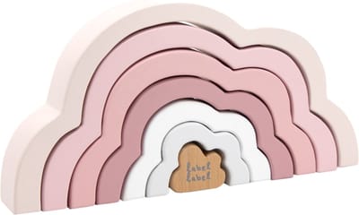 Label Label Cloud Roze Houten Regenboog Puzzel LLWT-25286