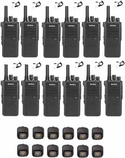 Set van 12 Inrico T522A IP66 4G LTE POC Zello Portofoon K1 2-Pins met beveiliging oortje