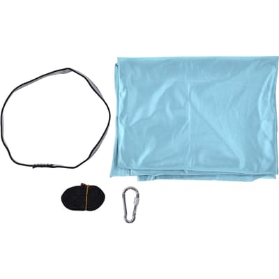 Yoga Hangmat Duurzaam Elastisch 25KN Aerial Yoga Hangmat met Daisy Chains O-ring voor Lichaamsversteviging lichtblauwe kleur