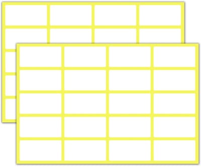 Jhubersproducts - Witte Zelfklevende Etiketten - Ideaal om Op Te Schrijven - 500 Stuks - 40 x 20 mm - Perfect voor Organisatie - Voor Thuis en Kantoor