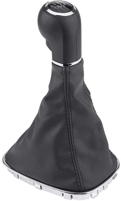 Dailygoods- Pookknop Gaiter - Pookknop Cover - PU-leer + Kunststof - Zwart/Zilver - Geschikt voor D - Afmetingen 16,5x13x26,5 cm - Versnellingspook