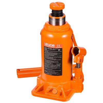 VEVOR hydraulische krik, flessenkrik, 20 ton, hefbereik 225–435 mm, zware flessenkrik voor auto's, SUV's, pick-ups, autoreparatie, huisliften, landbouwmachines, oranje