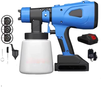 Draadloos Verfspuitpistool - 1000ML Capaciteit - 3 Patronen - Krachtig Elektrisch HVLP Spuitpistool - Voor Plafonds & Muren