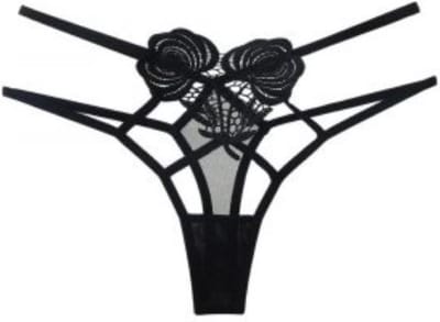 String-Dames-Sexy-Zwart-Opwindend-Lingerie-Kant-Bloemetjes-Erotisch-Goedkoop