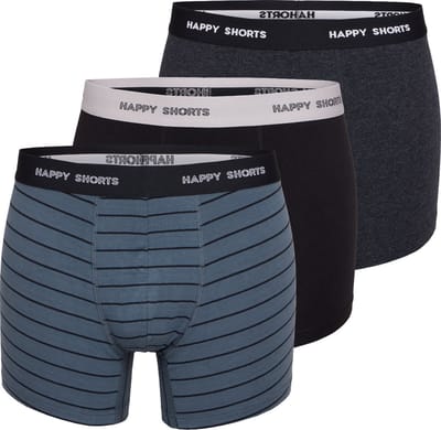 Happy Shorts 3-Pack Boxershorts Heren D923 Stripes Print - Maat XXL
