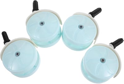 Loopwiel Vervangingsset - Kinderwagen Wielen - Baby Leren Lopen - Soepel Draaien - 10 x 6 x 0.8 cm - Hemelsblauw