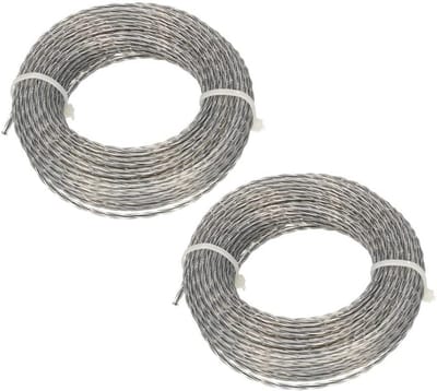 2 Rollen Kernversterkte Trimmerdraad voor Grasmaaier - Verschillende Diktes 2.0-3.0 mm, Totaal 30 Meter