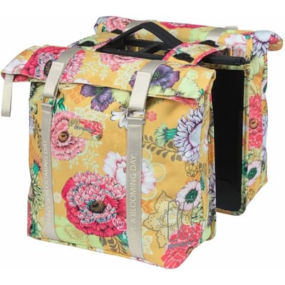 Basil Bloom Field Dubbele Fietstas MIK - 28-35 Liter - Waterdicht - Geel
