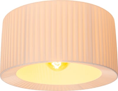 Lucide FOLD - Plafonnière (Plafondlamp) - Ø 40 cm - 1xE27 - Wit - Japandi