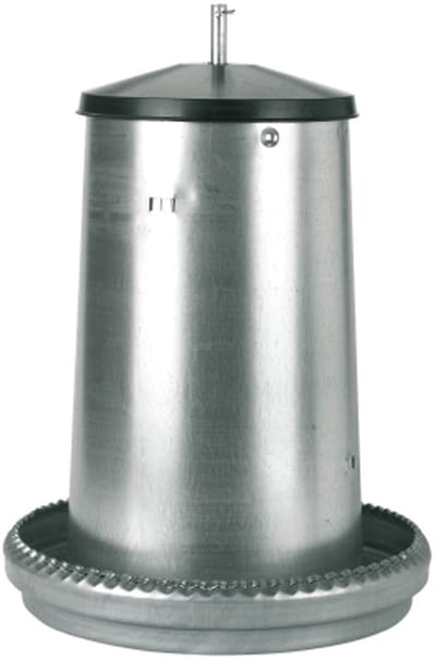 Voederautomaat Gevogelte - Voerbak Kip - Pluimvee Voeren - Regelbare Toevoer - 18kg Capaciteit - Verzinkt Metaal