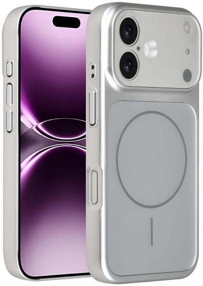 AG Matte Glass iPhone 17 Backcover hoesje - Magsafe full protection cover - Zilver
