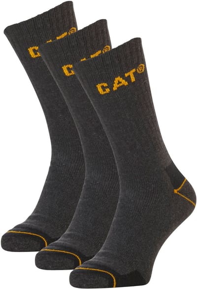 CAT Werksokken Heren Caterpillar Grijs - 3 paar - Maat 41-45