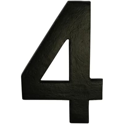 Avenue Zelfklevend Cijfer - 4 - Zwart - Hoogte 15cm