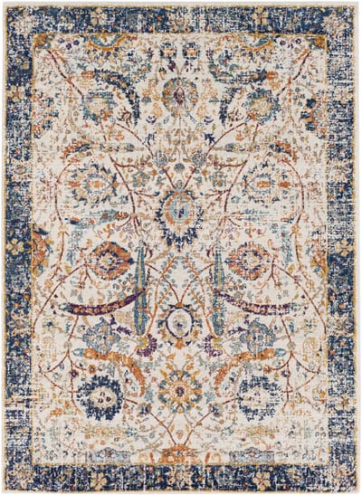 SURYA - KUSH Vintage Oosters Blauw Tapijt