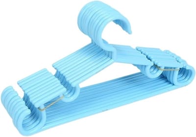 Kinder Kleerhangers - Kledinghangers Plastic - Kast Organiseren - Lichtgewicht Ontwerp - 10 Stuks - Blauw