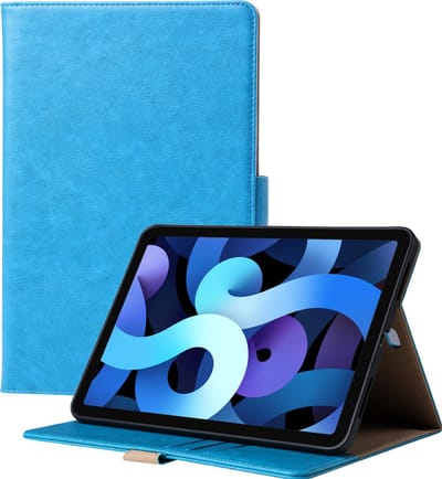 Hoesje geschikt voor iPad Air 4 2020 10.9 inch Luxe Kunstleer Standaard Hoes Pasjeshouder Magnetisch