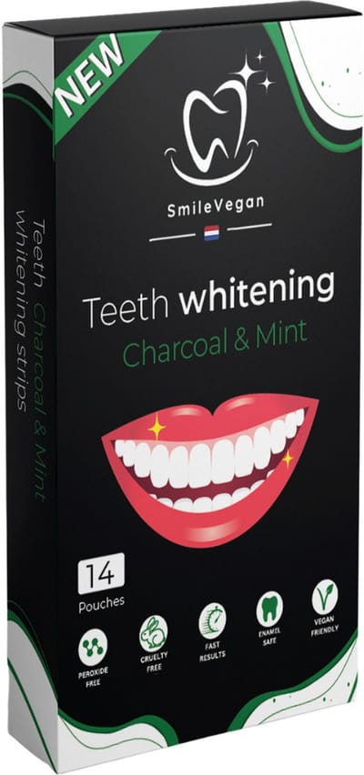 Smile Vegan Professionele Tandenbleek Strips - 28 Strips - Teeth Whitening Strips - Tandenbleekset - Wittere Tanden - Tanden Bleken - Zonder Peroxide