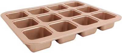 Bakvorm Set - Mini Muffin Vorm - Huis Bakken - Anti-aanbaklaag Losse Bodem - 32.5 x 25.6cm