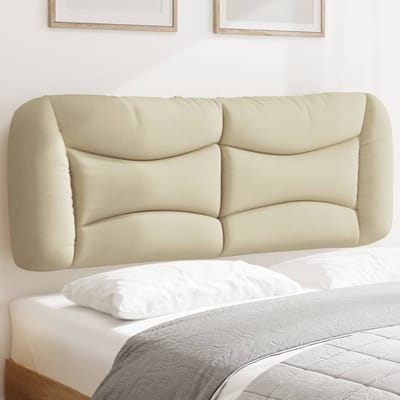 vidaXL - Hoofdbordkussen - "Hvar" - 140 - cm - stof - crèmekleurig