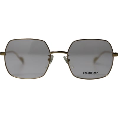 Balenciaga BB0090O 003 Vierkante Zonnebril in Goudmetaal