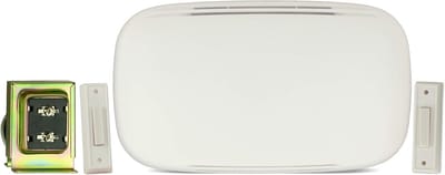 Deurbel Set - Twee Melodieën - Ontvangst Bezoekers - Twee aparte tonen - 23 cm - Wit