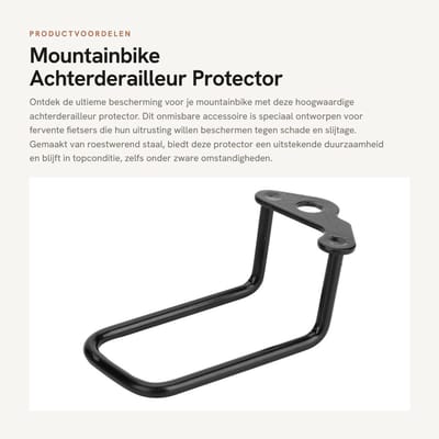 Dailygoods- Achterderailleur Protector Roestwerend - Beschermende Guard - Mountainbike Accessoires - Universele Maat - Hoogwaardig Staal - Effectieve Bescherming - Fietsderailleur