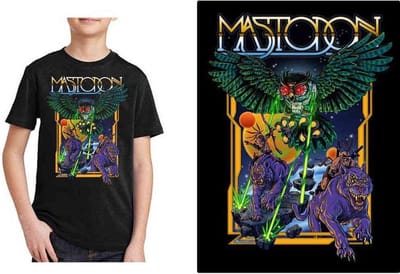 Mastodon - Space Owl Kinder T-shirt - Kids tm 8 jaar - Zwart