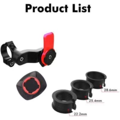 Motorfiets Fiets Telefoonhouder Stand Fiets Quad Lock Telefoonhouder Fietshouder 360° Draaibaar Navigatie Ondersteuning Veiligheidsbeugel