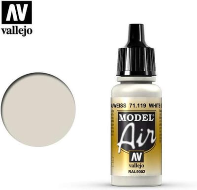 Vallejo Hobbyverf Acrylverf - 71119 Model Air White Grey - Acryl Verf flesje - 17 ml