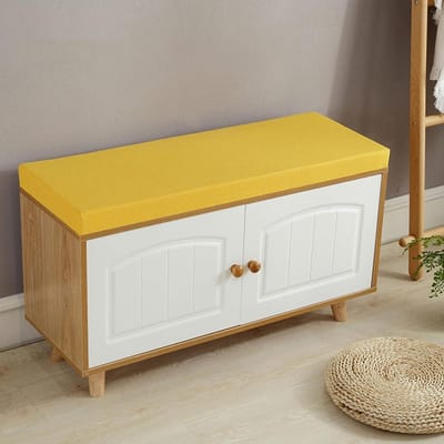 Bankkussen - Zitkussen Terras - Comfortabel Zitten - 5cm Dikke Spons - 150 x 40cm - Geel