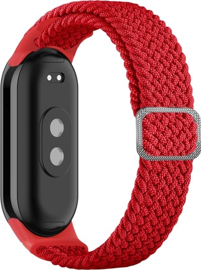 Nylon bandje - geschikt voor Xiaomi Mi Band 10 / 9 / 8 / Xiaomi Smart Band 10 / 9 / 8 - rood