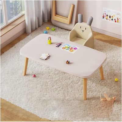 Opklapbare Schoottafel - Bedtafel Laptoptafel - Werken Ontspannen - Antislip Voetkussen - 80 x 55 cm - Wit