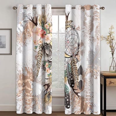 3D luxe gordijnen met rozenmotief, een set van twee panelen, verduisterende gordijnen voor slaapkamer en woonkamer huisdecoratie. Decor 50W60H(CM)X2PCS&Rod Pocket
