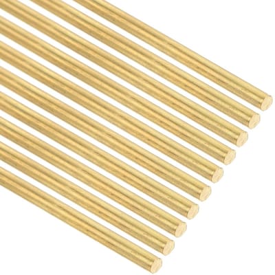 20 Stuks 2mm x 100mm Messing Staven, Ronde Massieve Messing Staven voor DIY, Lassen en Modelbouw