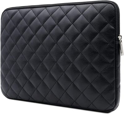 Laptop Sleeve 11 Inch - Diamant PU Leer Beschermhoes - Schokbestendig en Waterdicht voor 11.6 Inch MacBook Air en Chromebook - Ideaal voor Notebook Computer