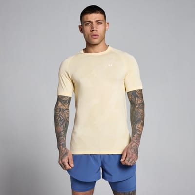 MP Tempo Pillar Graphic Naadloos T-shirt voor Heren - Butter - M