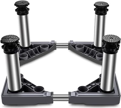 Verstelbare Wasmachinevoet - Koelkastonderstel Houder - Apparaten Stabiliseren - Verstelbare Lengte Breedte - 43-65cm - Zwart