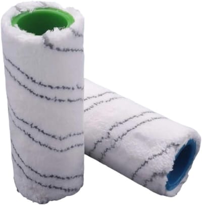 Reserve Rollen Set - Vloerreiniger Accessoires - Vloeren Reinigen - Perfecte Compatibiliteit - 8 Stuks - Grijs Geel
