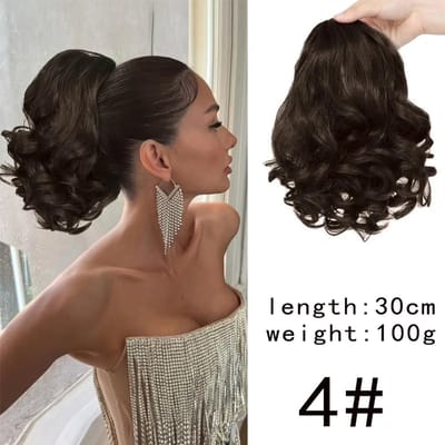 Haarextensies - Extensions Clip In - Golvende Haarverlenging - Haarstuk - Nep Haar - Nephaar - 30cm-Klipstijl [4]